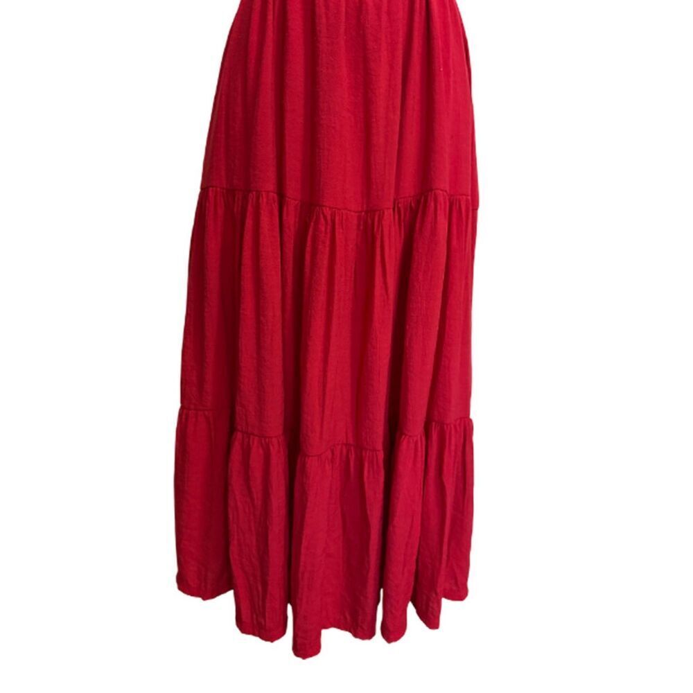 Ny Collection Red Tiered Short Flutter Sleeve Mid… - image 8